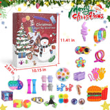 Fidget Advent Calendar 2024, 24 Days of Surprises Fidget Toys Box, Christmas Holiday Countdown Advent Calendars, Sensory Toy Fidget Toy Pack for Kids, Teens, Boys & Girls