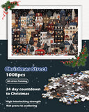 Jigsaw Puzzle Advent Calendar 2024,24 Box Christmas Puzzle for Adult Kids-Winter Town,1008 Piece,19.7 inches x 27.6 inch,Christmas Countdown Calendar Family Puzzle Game