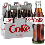 DIET COKE Glass Bottle, 8 fl oz, 6 Pack (Package May Vary)