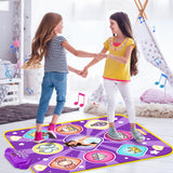 Dance Mat Toys for Kids, Purple Princess Electronic Dance Pad Game with 5 Gaming Modes, Dance Toys with LED Lights, Built-in Music, Ideas Christmas Birthday Gifts for 5+ Year Old Toddler Girls