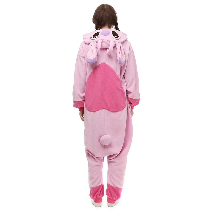 Wishliker Adult Onesie Animal Pajamas Halloween Cosplay Costumes Party Wear Pink L