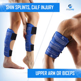 Shin Splint Ice Packs (Set of 2) Reusable Hot and Cold Therapy Wrap | Leg or Calf Pain Relief | Advanced Soft Gel Technology | Freezable and Microwavable | Running Injuries & Recovery