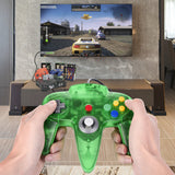 KIWITATA Classic N64 Controller, Retro N64 Wired Gaming Remote Joystick Replacement Controller for N64 System Video Games Console Clear Green