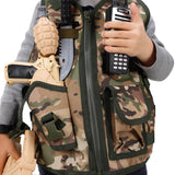 Liberty Imports Kids Army Soldier Military Combat Marines Desert Camo Halloween Costume, Deluxe Dress Up Cosplay Role Play Set with Helmet, Toy Guns, Accessories (11 Pcs)