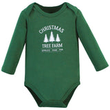 Hudson Baby Unisex Cotton Long-sleeve Bodysuits And Toddler T-Shirt Set, Christmas Tree, 9-12 Months US