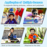 PROGRACE Kids Waterproof Camera for kids Action Video Digital Camera 1080 HD Toy Camera for Boys Birthday Christmas New Year Gifts, Blue