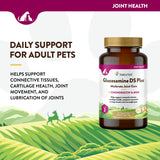 NaturVet Glucosamine DS Plus Level 2 Moderate Care Joint Support Supplement for Dogs and Cats, Chewable Tablets Time Release, Made in The USA, 120 Count