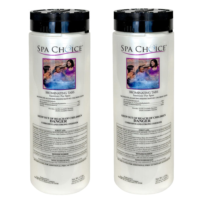 SpaChoice 1.5-Pounds 2-Pack Premium Brominating Tabs Sanitizer for Spas, Bromine Tablets for Spa Hot Tub, Made in USA