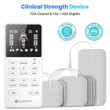 Etekcity 4-Output TENS Unit, FSA HSA Store Eligible, Muscle Stimulator Accessories Machine, Neck Back Massager, Period Cramp, Nerve Sciatica Pain Relief, Rechargeable Electric Medical Physical Therapy