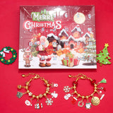 Christmas Advent Calendar Bracelet 24 Days Christmas Countdown Calendar Bracelets Set DIY Jewelry Making Kit 2024 Christmas New Year Birthday Gift