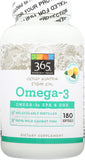 365 by Whole Foods Market, Omega 3 Lemon Flavored, 180 Softgels