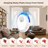 Ultrasonic Pest Repeller Indoor 6 Pack Mouse Rodent Repellent Ultrasonic Plugin Mice Repellent for House, Spider Roach Deterrent Repeller Device Garage Attic IPQ3