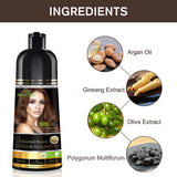 Hair Color Shampoo for Gray Hair – Magic Hair Dye Shampoo – Colors Hair in Minutes–Long Lasting–500 Ml–3-In-1 Hair Color–Ammonia-Free | Herbishh (Chestnut Brown)