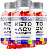 LIVORKA 3 Pack - Keto Thrive ACV Gummies, Thrive Keto, Keto Thrive Gummies, Thrive Keto Gummies Apple Cider Vinegar Gummies 1050MG, 60 Gummies Per Bottle for 90 Days