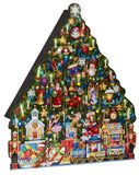 Vermont Christmas Company Christmas Tree Wooden Advent Calendar - Countdown to Christmas - Use Year After Year - Family Heirloom - 17" x 19 1/2"