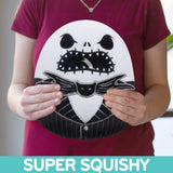 Squishmallows Original 8-Inch Angry Jack Skellington - Nightmare Before Christmas - Official Jazwares Halloween Plush - Collectible Soft & Squishy Stuffed Animal Toy - Gift for Kids, Girls & Boys