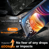 TOCOL for iPhone 15 Screen Protector [Military Grade Shatterproof] HD Tempered Glass for iPhone 15 Full Coverage Screen Protector, Anti-Fingerprint, Easy Installation, 2 Packs