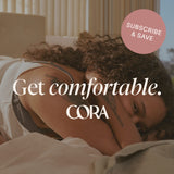 Cora Period Long Liners | 100% Organic Cotton Topsheet | Ultra Thin, Quick Absorbency | Hypoallergenic | Dermatologically Tested | Unscented, No Wings (144 Long Liners)