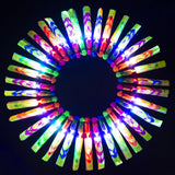 Ynybusi 50 Pcs Slingshot Outdoor Toys,Glow in The Dark Party Supplies Toys Rocket with Launcher,Glow Sticks Easter Basket Stuffers Birthday Christmas Gifts Party Favors for Kids 4-8-12 Bulk Toys