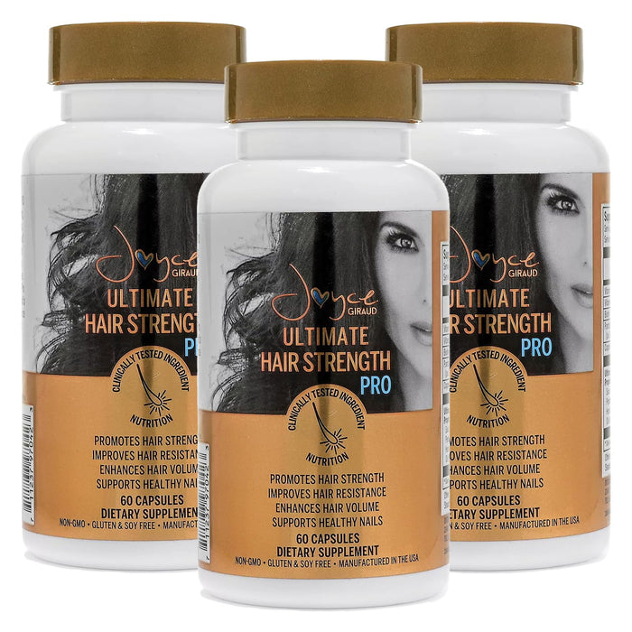 Miracle Elixir Collection Joyce Giraud Ultimate Hair Strength Supplements - Clinically Tested with Cynatine, Suitable for Men & Women - 90-Day Supply, 180 Capsules