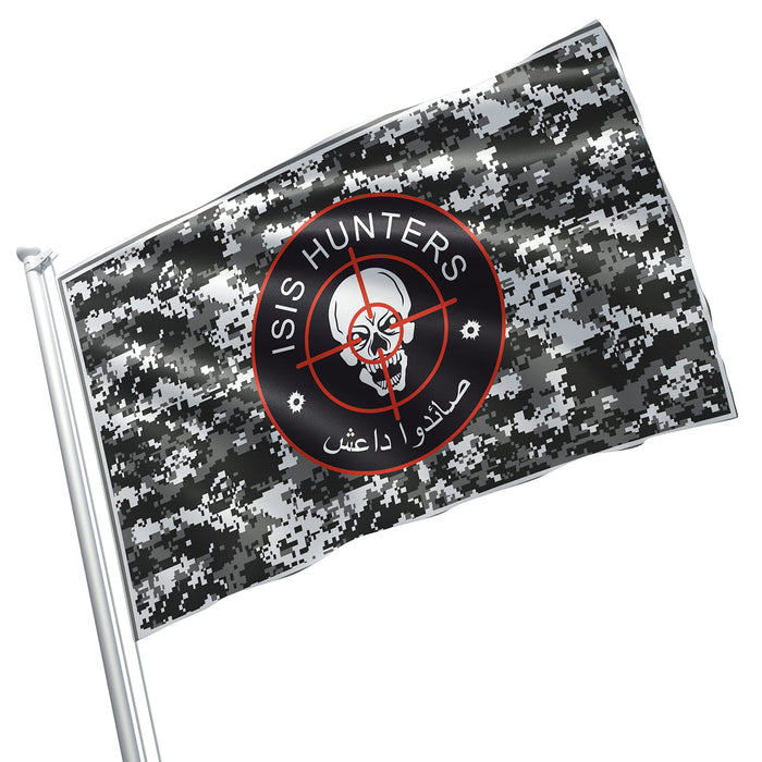 I Hunt ISIS Rats ISIS Hunter 3x5 feet Flag Banner Vivid Color Double Stitched Brass Grommets (ISIS Hunters #2)