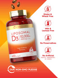 Carlyle Vitamin D3 Liposomal | 10,000 iu | 400 Softgels | Non-GMO and Gluten Free Formula | High Potency Vitamin D Supplement