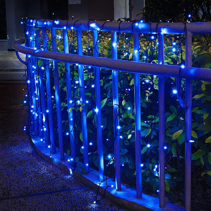 POTIVE 2 Pack Solar String Lights Outdoor Waterproof, 75.5 ft 200 LED Solar Powered Blue String Lights,8 Modes Solar Christmas Lights for Garden Yard Patio Tree Party Xmas Decoration