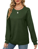 Saloogoe Sweatshirt for Women Casual Tunic Sweaters Christmas Tops 2024 Plus Size Green XL