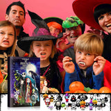 Halloween Advent Calendar Contains 24 Gifts Dolls, 2024 Halloween Thanksgiving Horror Figures Advent Calendar, Christmas Countdown Calendar with Collectible Figures Toys (A)