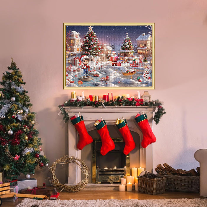 2024 Christmas Advent Calendar Puzzle 1008 Piece Christmas Countdown Calendar Jigsaw Puzzle, Holiday Santa Puzzle for Adults Kids, Gift for Boys and Girls (Lake)