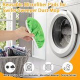 Unoutur Reusable Dry Sweeping Cloths Microfiber Wet Mop Pads Compatible with Swiffer Sweeper Mop Replacement Sweeping Mopping pad Refills for Hardwood Surface Floor Cleaning (10PCS)