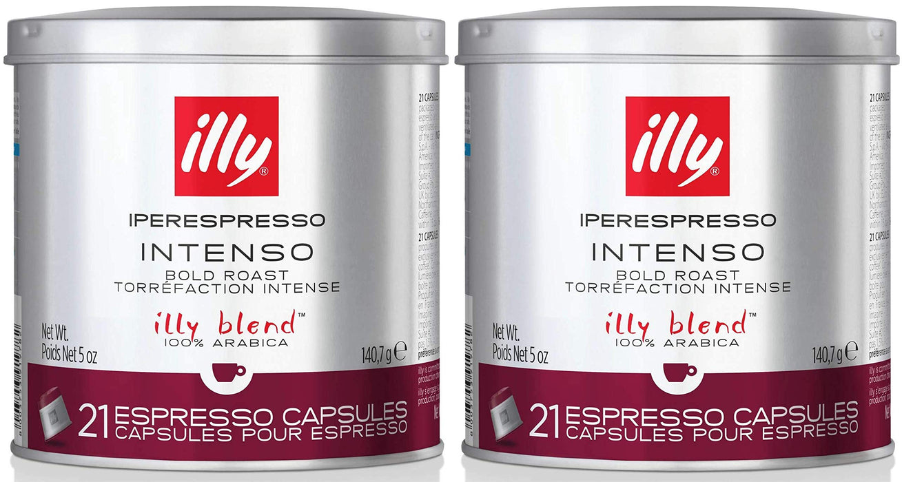 illy iperEspresso Capsules Dark Roasted Coffee, 5-Ounce, 21-Count Capsules (Pack of 2)