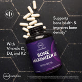 MRM Nutrition Bone Maximizer® III | with MCHA + Vitamin D3 + Vitamin K2 | Bone Health | High Potency | Key Vitamins and Minerals for Bones | 50 Servings