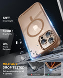 Miracase for iPhone 16 Pro Max Case 6.9'', [Bubble Free] Full-Body Bumper Phone case with Built-in Full Glass Screen &Lens Protector,Compatible with MagSafe,Drop Proof 16 Pro Max Cover,Desert Brown