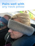 SeatSleeper The Travel Pillow Alternative That Stops Head Bobbing – Airplane Straps and Car Support Band Great on Upright Super Comfy & Neck Small Compact