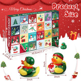 Advent Calendar 2024 Christmas Countdown Toys Rubber Ducks 24 Days of Fun Xmas Countdown Bath Toys Gift for Boys Girls Bath Time Ducks Blind Box Holiday Party Favors