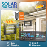 Solar Bug Zapper Outdoor, PhatroyYee Mosquito Zapper 4500V, Waterproof Portable Fly Zapper, Rechargeable Electric Mosquito Killer, Cordless Fly Insect Mosquito Trap for Patio Yard Home Garden Camping