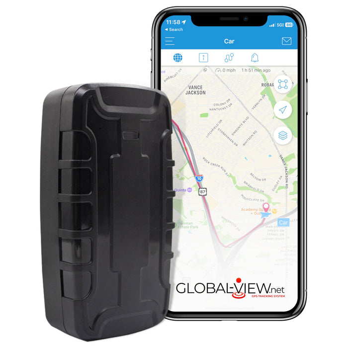 Hidden Magnetic GPS Tracker Car Tracking Device with Software (Long Battery Life) Real Time Truck, Asset, Elderly, Teenager Tracker - Covert Tracker - Fleet Tracking Global-View