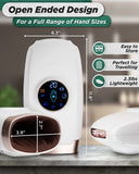 Lunix LX7 Touchscreen Electric Hand Massager with Compression, Pressure Point Therapy for Arthritis, Pain Relief and Carpal Tunnel, Shiatsu Massage Machine with Heat, with Hand Warmer, White