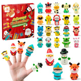 Vanmor Finger Puppets Advent Calendar 2024 for Kids Toddlers - Christmas Countdown Calendar 24 Days Animals Finger Toys Xmas Gifts for Boys Girls Pinata Fillers Party Favors Goodie Bag Fillers