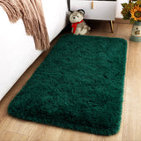 Merelax Soft Modern Indoor Shaggy Area Rug for Bedroom Livingroom Dorm Kids Room Home Decorative, Non-Slip Plush Fluffy Furry Fur Rugs Comfy Nursery Accent Floor Carpet 2x3 Feet, Christmas Green