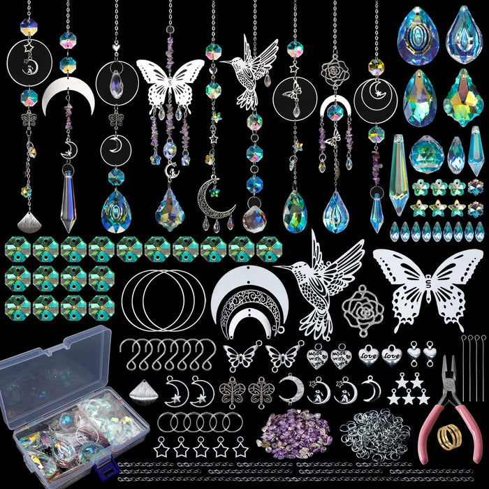 DIY Suncatchers Kit, 400pcs Sun Catchers Supplies Art and Crafts for Adults
