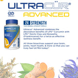 UltraCur Advanced Mobility Support, Clinical Strength LPS Liquid Protein Scaffold Curcumin Plus Devils Claw Extract & Pure Boswellia (Frankincense) – Dairy-Free. Fast Absorbing. 60 Capsules