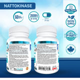 Bio Absorb Nattokinase Supplement. Non-GMO Natto Extract Enzyme. 100 mg, 2000 FUs. 60 Veggie Caps (60-Day Supply)