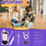 Kids Smart Phone Toys for Girls,Unicorn Gift Toys for Girls Ages 3-9 Christmas Birthday Gifts Mini Smart Phone Toys with 2.8" Touchscreen 16 Learning Games Dual Camera Music Player, 8G SD Card Purple