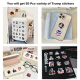 2 PCS Trump Hat 50 Pcs Trump Stickers Set Trump 2024 MAGA Hat 45-47 Make America Great Again Hat Adjustable Baseball Cap with Donald Trump Stickers