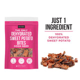 Natural Rapport Sweet Potato Bites - The Only Sweet Potato Treat Dogs Need - 100% Dehydrated Sweet Potato Dog Treats (8 oz)