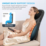 COMFIER Massage Chair Pad with Heat,Shiatsu Neck and Back Massager with Height Adjustable,Unique Back Support Chair Massager for Pain Relief, Gifts for Mom and Dad