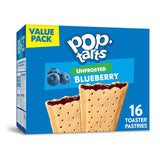 Kellogg's Pop-Tarts Unfrosted - Toaster Pastries Breakfast for Kids, 16 Count, 27 oz (Unfrosted Blueberry)