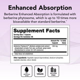 Theralogix Berberine Enhanced Absorption - 90-Day Supply - Made with Berberine Phytosome to Help Support Healthy Metabolism & Hormone Balance* - NSF Certified - 90 Capsules